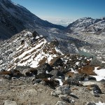 Goecha La, widok w stronę Lamuni