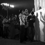 Pushkar Camel Fair, fotografowie pod sceną