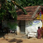 Tamilski domek w tamilskiej wsi