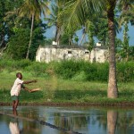 Pan sieje w Avaram Palayam obok Sripuramu