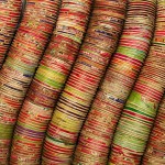 Trasa Xidang - Yubeng - ściana z pudełek po zupkach Trasa Xidang - Yubeng - ściana z pudełek po zupkach