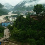 Gongshan, widok z okna hotelu